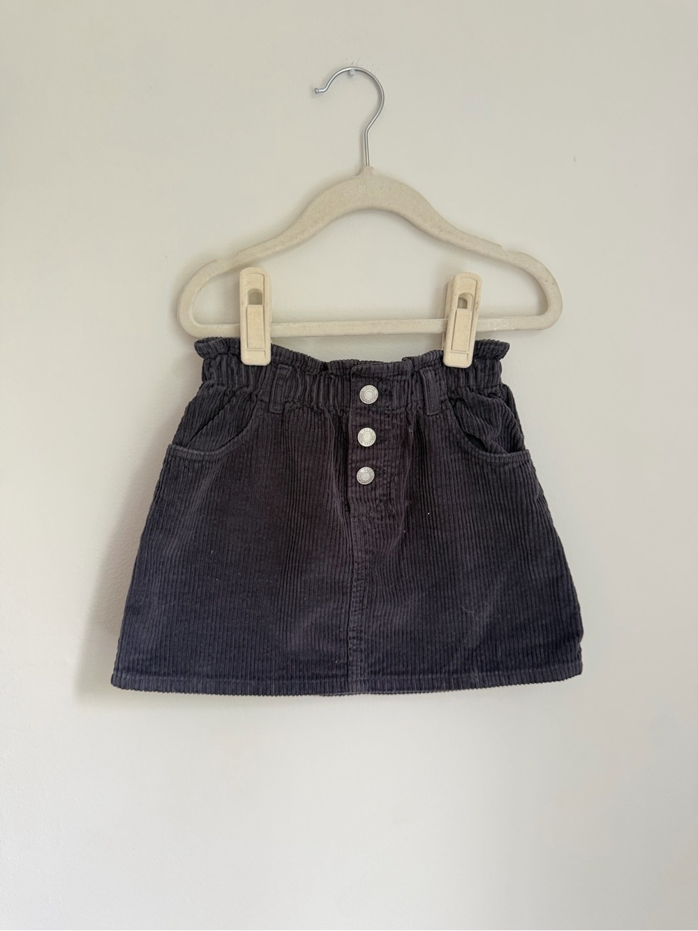 Zara Kids Corduroy Button-Front Skirt (Size 4-5)